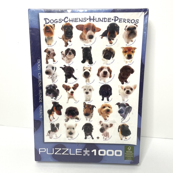 EuroGraphics Puzzle Dog Breeds 1000 Piece - Picture 1 of 10